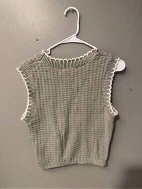 Moon&Madison Sage Green Knit Vest